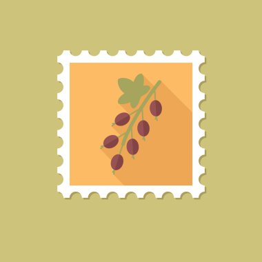 Frenk üzümü uzun gölge ile düz pul