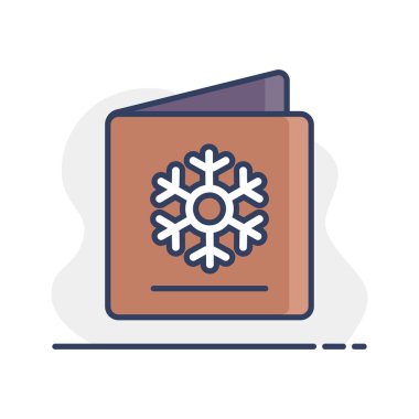 Mutlu Noeller ve mutlu yıllar tebrik kartı ikonu. Kış işareti. Olay ve tatil web sitesi için grafik sembolü ve uygulama tasarımı, logo, uygulama, UI