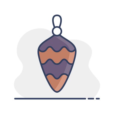 Vintage stil vektör ikonunda Noel oyuncağı ve top. Kış işareti. Olay ve tatil web sitesi için grafik sembolü ve uygulama tasarımı, logo, uygulama, UI