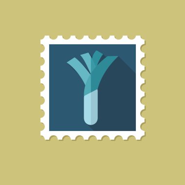 Uzun gölge ile pırasa düz pul