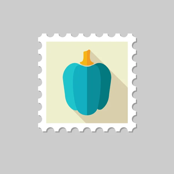 Poivre timbre plat avec ombre longue — Image vectorielle