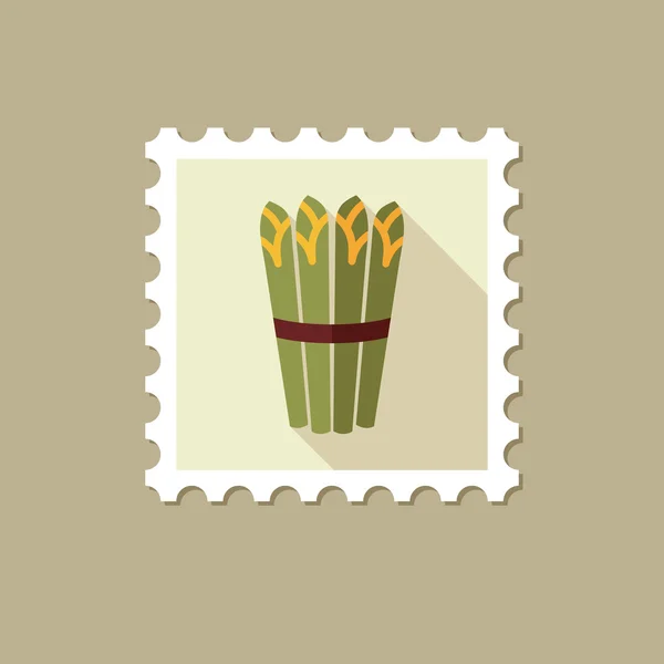 Asperges timbre plat avec ombre longue — Image vectorielle