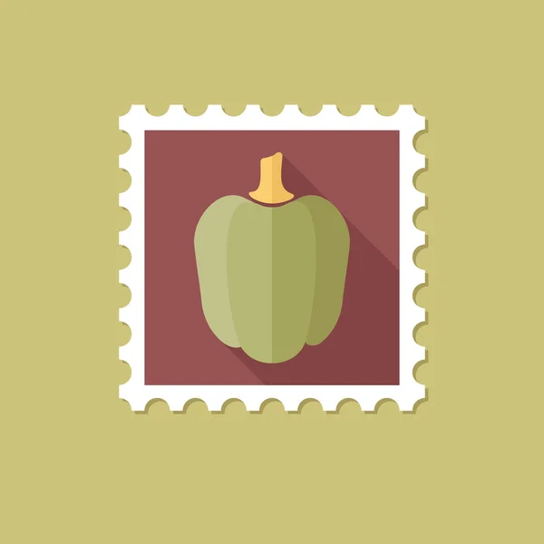 Poivre timbre plat avec ombre longue — Image vectorielle