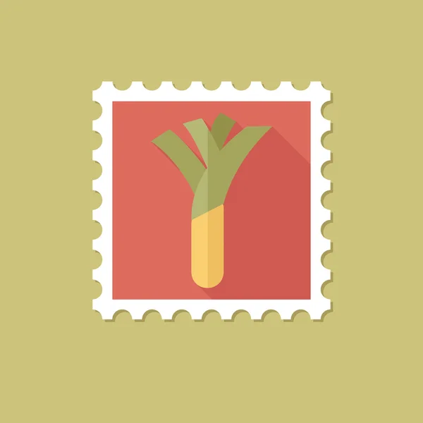 Poitrine timbre plat avec ombre longue — Image vectorielle