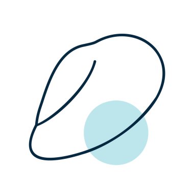 Çiğ tavuk göğsü ya da fileto çiziminin minimalist çizgisi. Sağlıklı yiyecekler, protein, diyet ve market tasarımları için mükemmel.