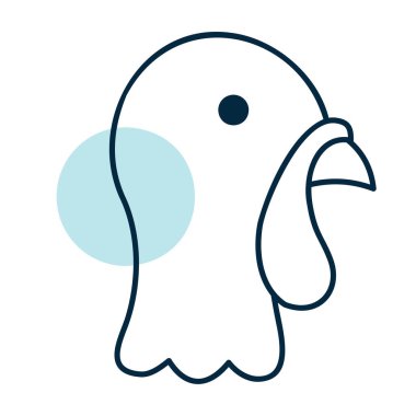 Gıdısı olan bir hindinin minimalist düz çizgi çizimi. Çiftlik, kümes hayvanları, tatil ve Şükran Günü tasarım elementleri için ideal.