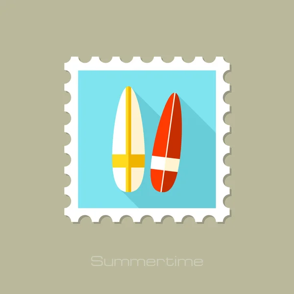 Плоская марка для серфинга с длинной тенью — стоковый вектор