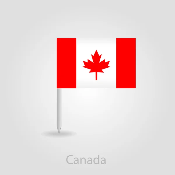 Kanada vlajku pin mapa ikona, vektorové ilustrace — Stockový vektor