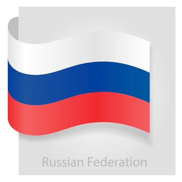 Russische Flagge, Vektorillustration — Stockvektor