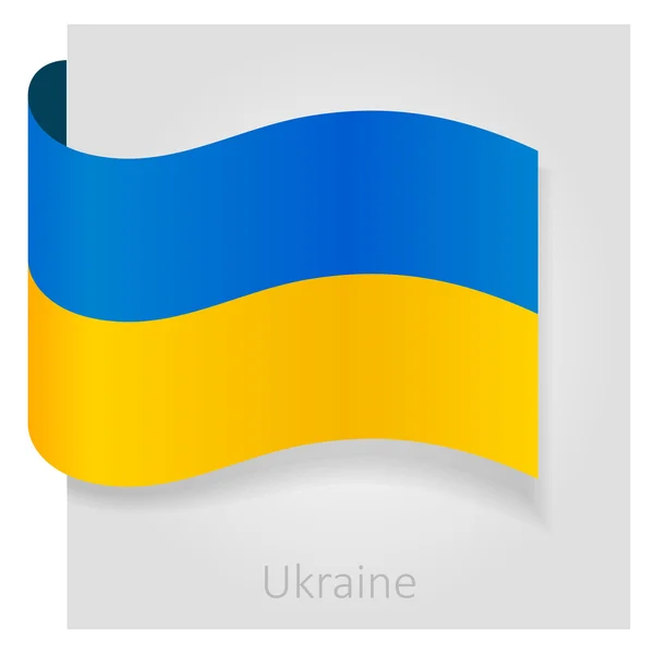 Ukrainische Flagge, Vektorillustration — Stockvektor