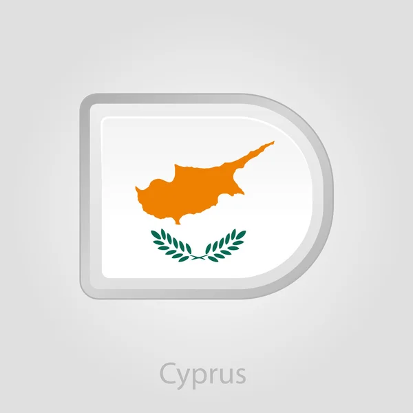 Cyprus knop markeren, vectorillustratie — Stockvector