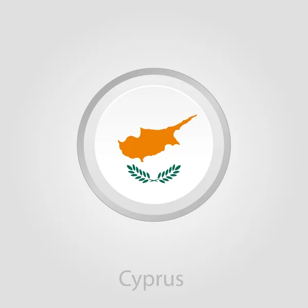 Cipro bandiera pulsante, illustrazione vettoriale — Vettoriale Stock