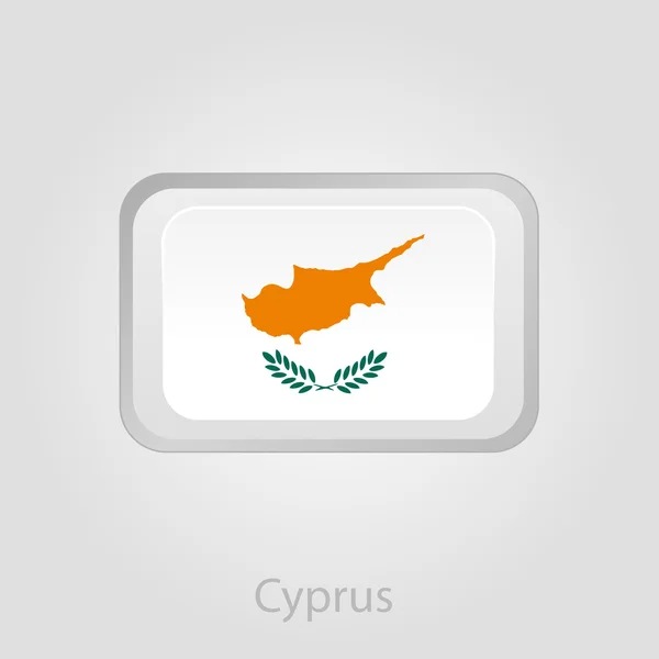 Cyperns flagga knappen, vektor illustration — Stock vektor