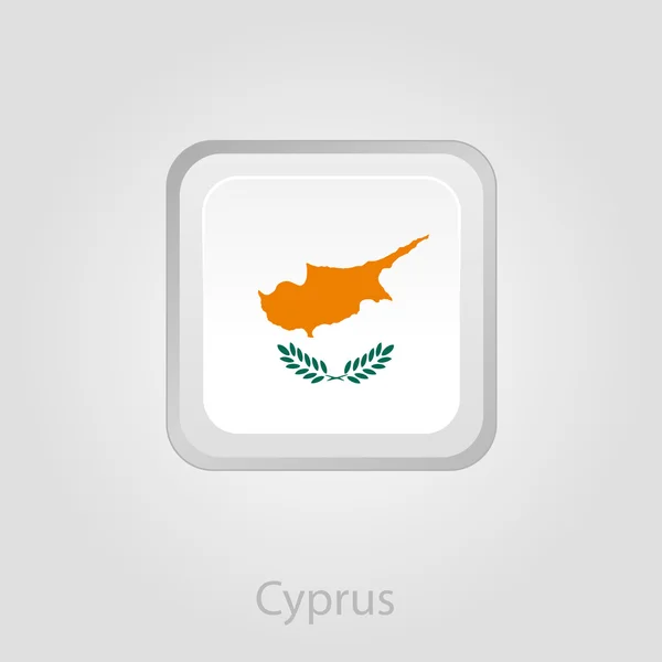 Cyprus knop markeren, vectorillustratie — Stockvector