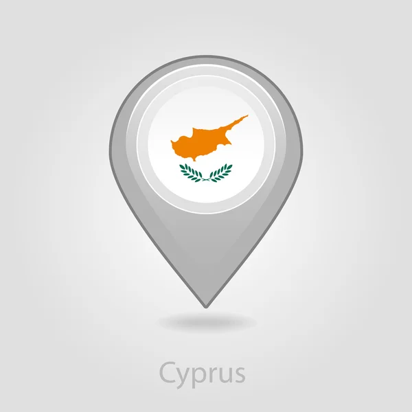 Cyprus vlag pin Kaartpictogram, vectorillustratie — Stockvector