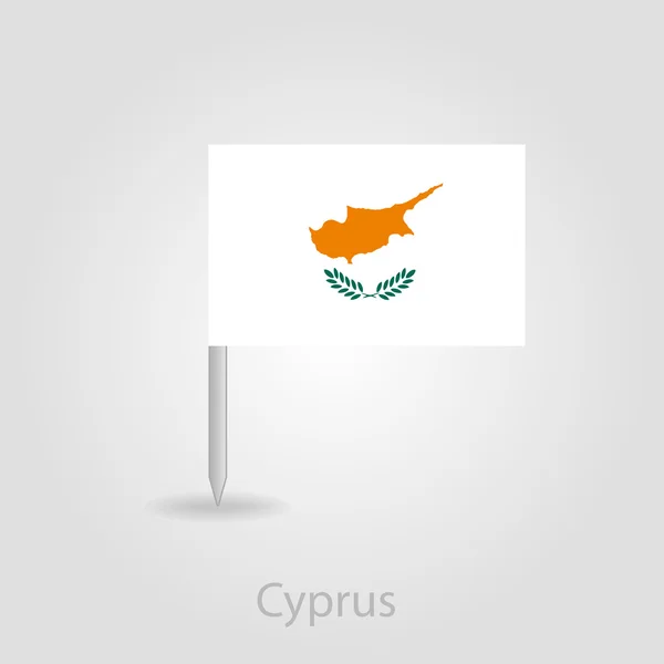 Cyprus vlag pin Kaartpictogram, vectorillustratie — Stockvector