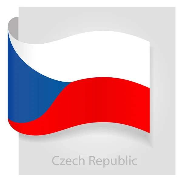 Tsjechische Republiek vlag, vectorillustratie — Stockvector