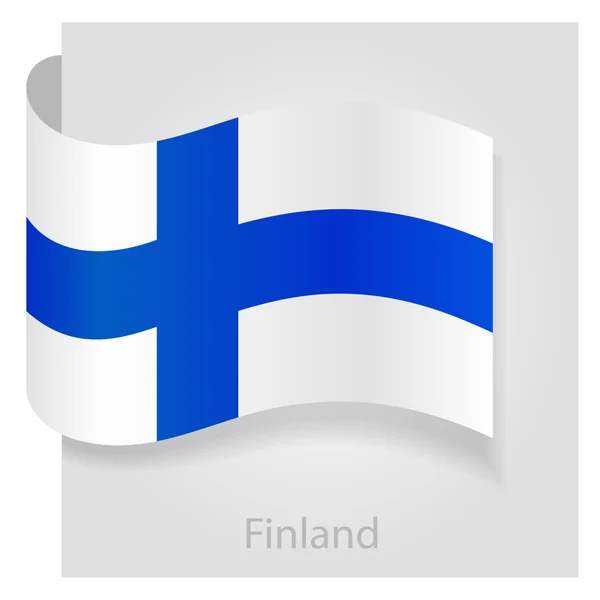 Bandera de Finlandia, ilustración vectorial — Vector de stock