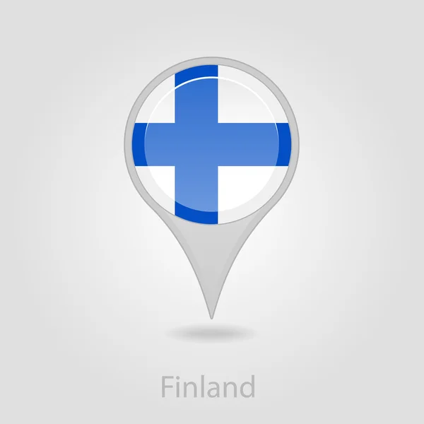 Finlandia bandera pin mapa icono, vector de ilustración — Vector de stock