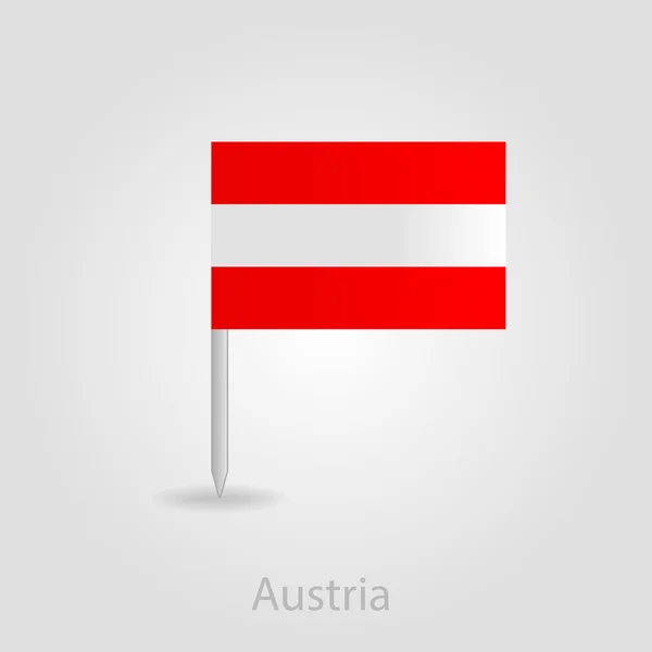 Oostenrijk vlag pin Kaartpictogram, vectorillustratie — Stockvector