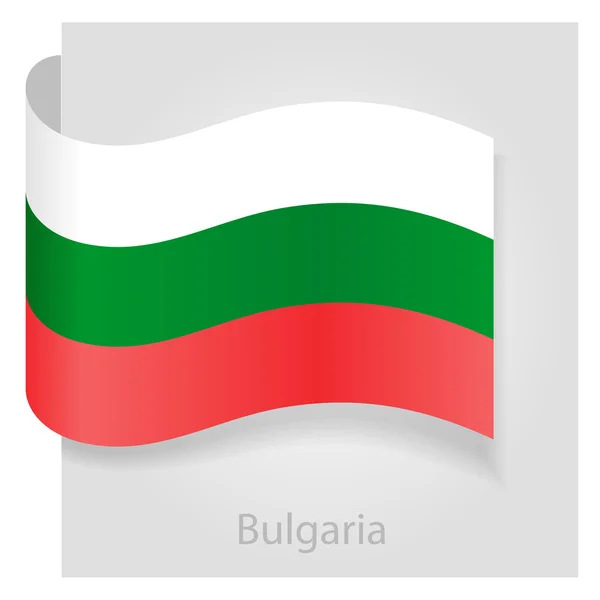 Bandera de Bulgaria, vector de ilustración — Archivo Imágenes Vectoriales