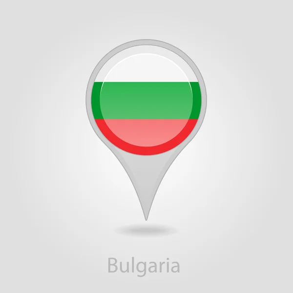 Bandera de Bulgaria pin mapa icono, vector de ilustración — Archivo Imágenes Vectoriales