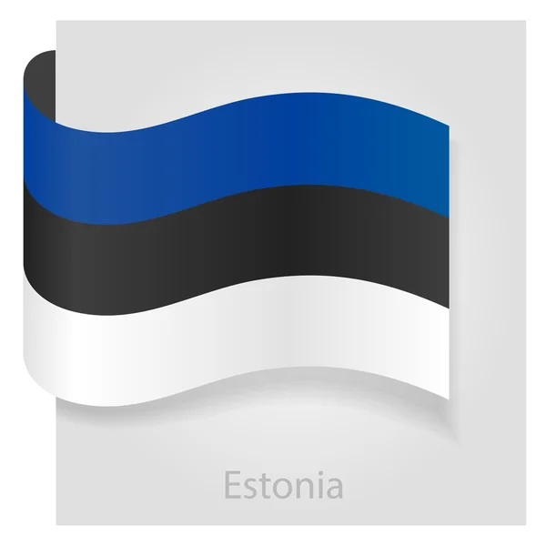 Estonská vlajka, vektorové ilustrace — Stockový vektor