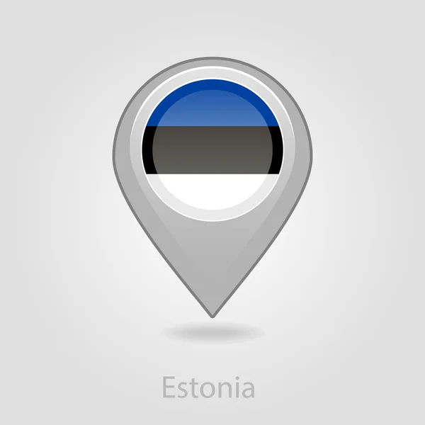 Estonian flag pin map icon, vector illustration — Stock Vector