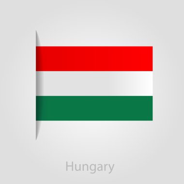 Macaristan bayrağı, vektör çizim