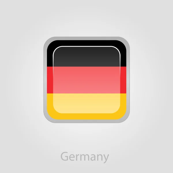 Tyskland flagga knappen, vektor illustration — Stock vektor