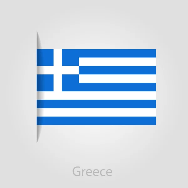 Grecia bandiera, illustrazione vettoriale — Vettoriale Stock