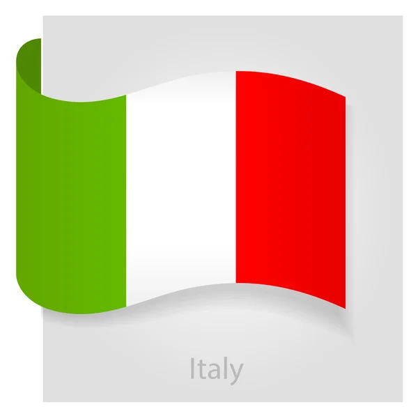 意大利国旗，矢量图解 — 图库矢量图片