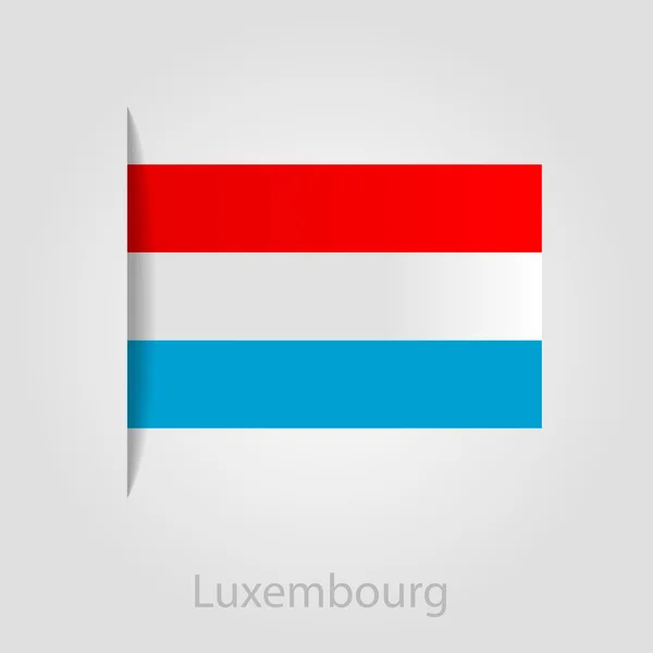 Luxemburg flagga, vektor illustration — Stock vektor