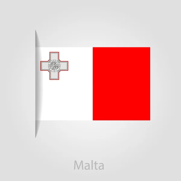 Malta bandiera, illustrazione vettoriale — Vettoriale Stock