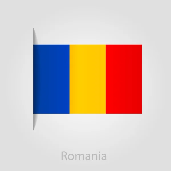 Bandeira romena, ilustração vetorial — Vetor de Stock
