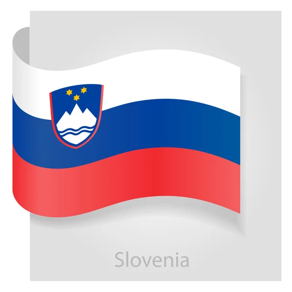 Slovenian flag, vector illustration — Stock Vector