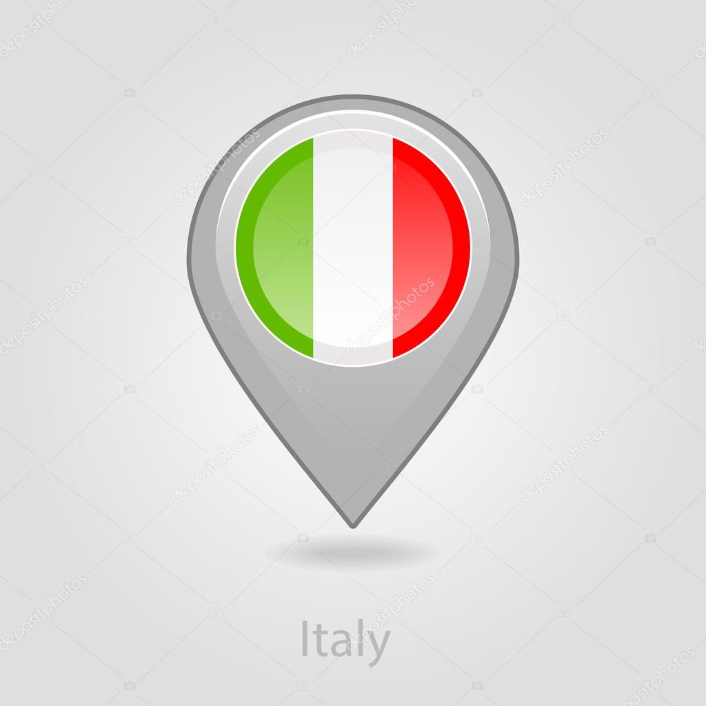 Italy Flag Pin Map Icon Vector Illustration Vector Image By C Ayra Vector Stock 86703748