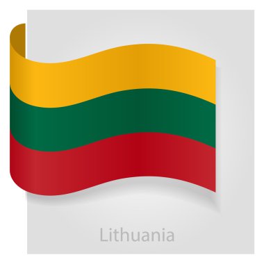 Litvanya bayrağı, vektör çizim