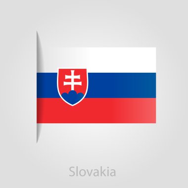 Slovakya bayrağı, vektör çizim
