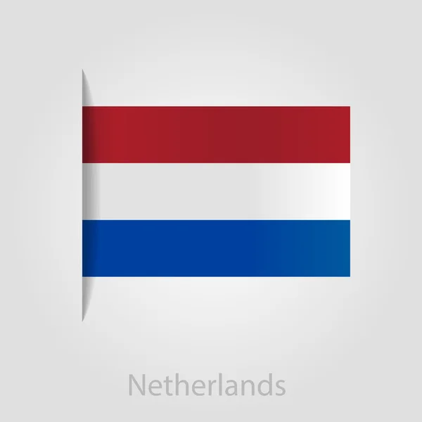 Niederländische Flagge, Vektorillustration — Stockvektor
