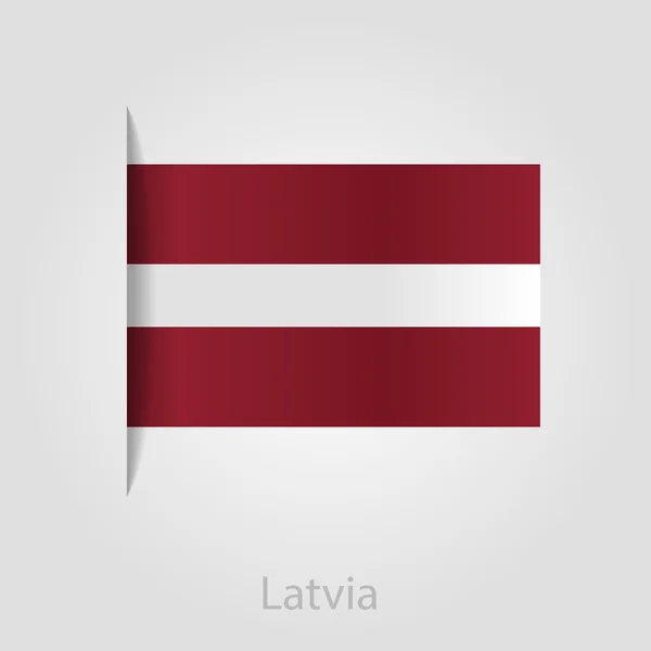 Letse vlag, vectorillustratie — Stockvector