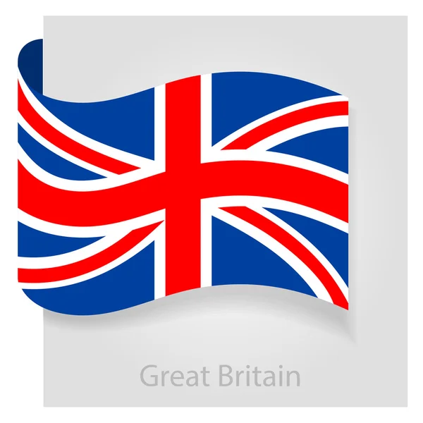 Flagge des Vereinigten Königreichs, Vektorillustration — Stockvektor