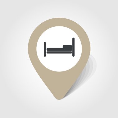 Yatak harita PIN simgesi