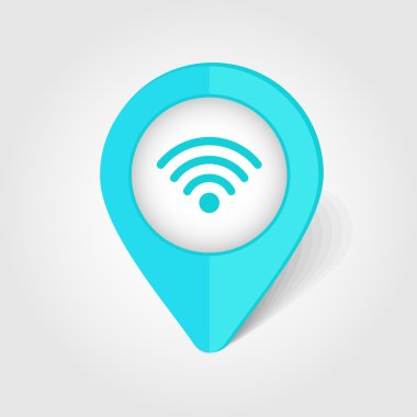Wi-Fi harita PIN simgesi