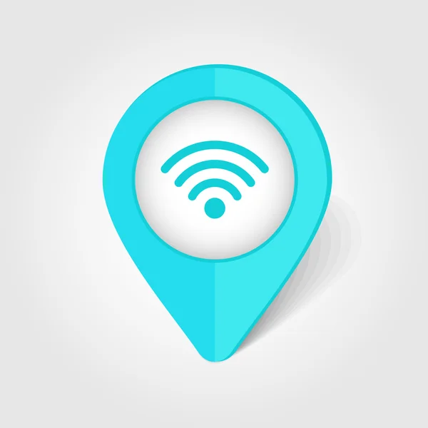 Icône de carte Wi-Fi — Image vectorielle