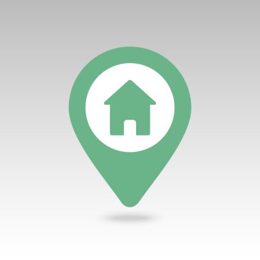 Eve PIN harita simgesi. Harita işaretçi, işaretçileri.