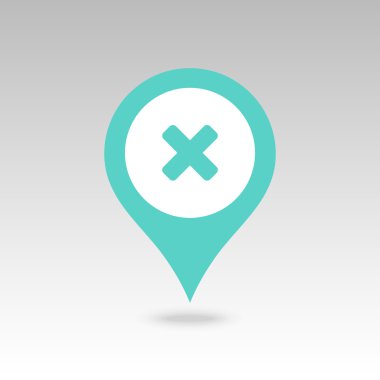 PIN harita simgesini silin. Harita işaretçi, işaretçileri.