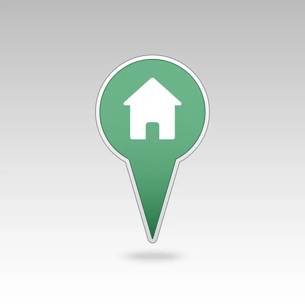 Home-Pin-Karte Symbol. Kartenzeiger, Markierungen. — Stockvektor