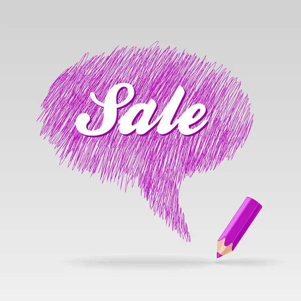Sale text speech bubble, discount — Stock Vector