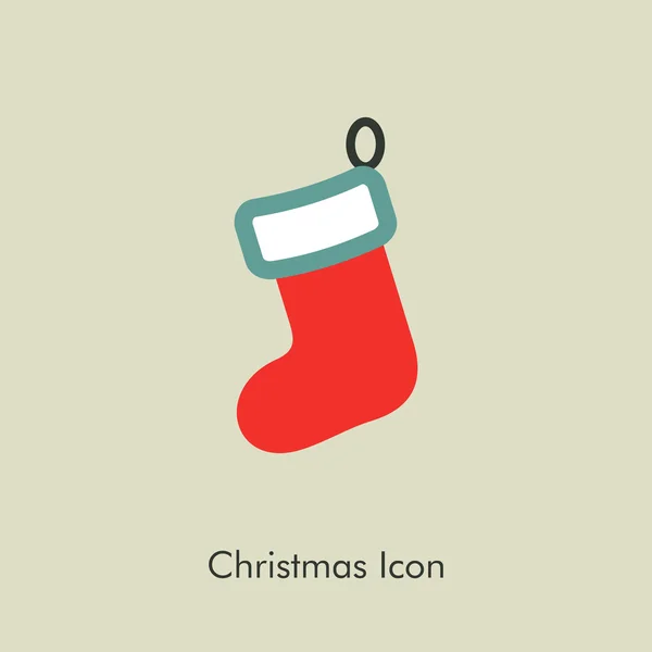Icône de chaussettes de Noël — Stockvector